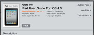 Read more about the article iPad User Guide for iOS 4.3 Now Available for Free
