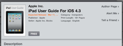 iPad User Guide for iOS 4.3 Now Available for Free