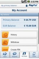 PayPal Mobile app for Android Devices