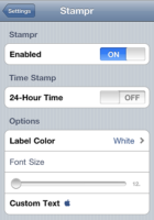 Stampr Cydia App Allows Time Stamp Your Photos on iPhone