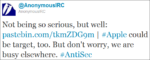Apple Servers Compromised, AntiSec Claimed Successful Attacks on Apple