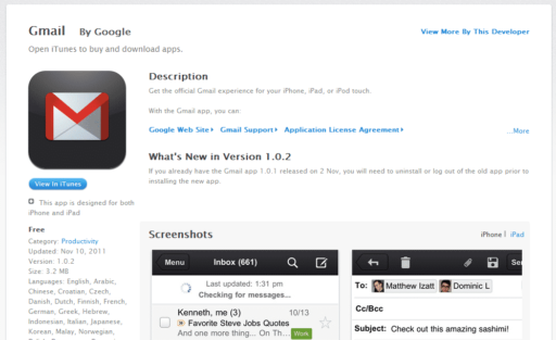Read more about the article Google’s Gmail App Makes A Come-back On App Store