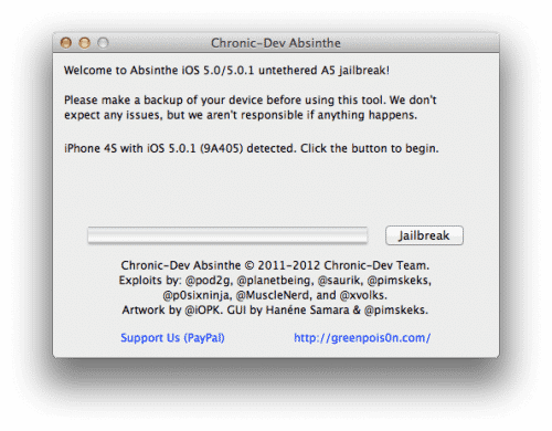 Read more about the article Absinthe – Untethered Jailbreak for iPhone 4S, iPad 2 Released! Download Now