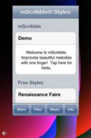 Music App mScribble For iPhone And iPod Touch