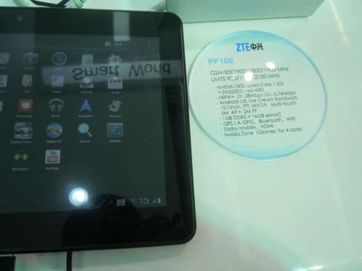 Read more about the article MWC 2012: ZTE Comes With Quad-Core Tablets PF100 and T98