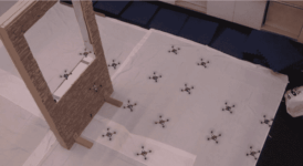 Amazing Acrobats Of Nano Quadcopter Robots Swarm