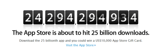 Read more about the article Countdown To 25 Billionth App Store Download Begins, Apple Offers $10,000 Gift Card