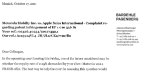 Motorola Asks Apple To Give 2.25% Of It’s Sales For Using FRAND Patents