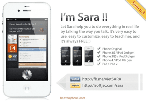 Read more about the article New Siri Clone, Sara Available For iOS Devices