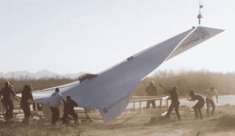 World’s Largest 45 Feet Long Paper Airplane Glides Over Arizona Desert