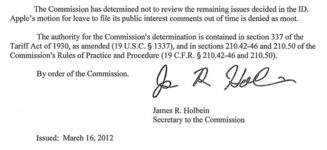 ITC Finally Rules In Favor Of Motorola Over Apple’s Patent Infringement Allegations