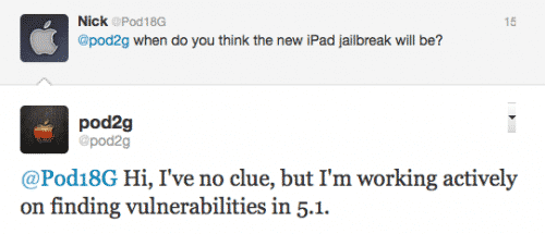Read more about the article Pod2g Working On iOS 5.1 Jailbreak