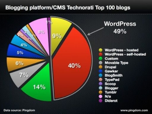 Read more about the article 49% Of Top 100 Blogs Are Hosted On WordPress