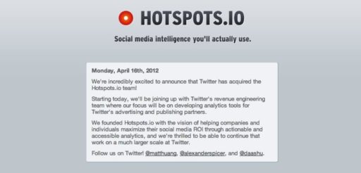 Read more about the article Twitter Acquires Hotspots.io, The Social Media Analytics Startup