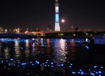 Sumida River In Tokyo Lights Up With 100,000 LED Bulbs Imitating ‘Fireflies’