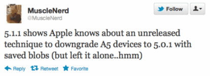 A5 Devices Can Be Downgraded From iOS 5.1.x To iOS 5.0.1 Through An Unreleased Technique