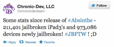 1,000,000 Devices Jailbroken Ever Since The Release Of Absinthe 2.0