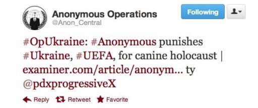 Read more about the article Ukranian Euro 2012 Site Attacked By Anonymous Over Dog Slaughter