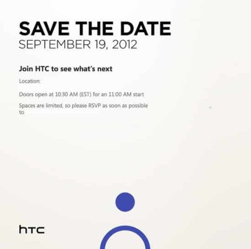 Read more about the article HTC Sets September 19 For Press Event