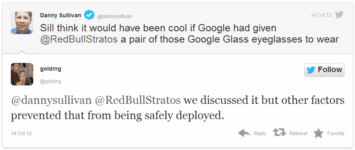 Google Considered Sending Google Glass In Space With Felix Baumgartner