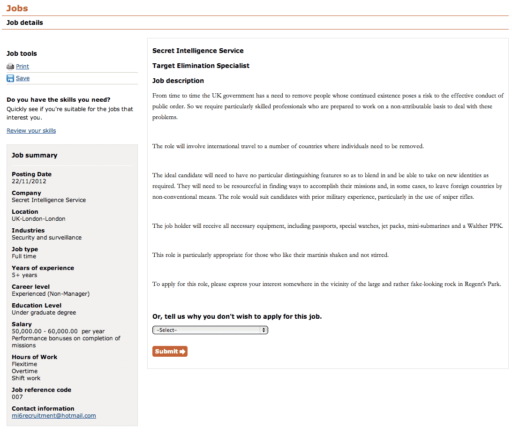 Read more about the article Prankster Managed To Post Fake 007 Job Listing In UK Government Site