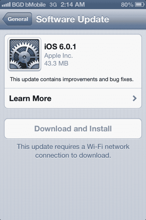 Read more about the article iOS 6.0.1 For iPhone, iPad and iPod Is Available Now [Download Link]