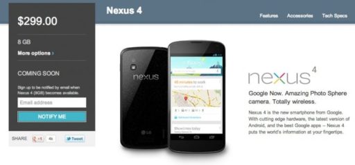 Read more about the article Lucky Users Bought Nexus 4 Even After Google Store Showed ‘Sold Out’
