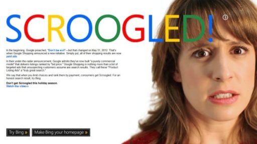 Read more about the article Bing Launches ‘Don’t Get Scroogled’ Campaign Against Google