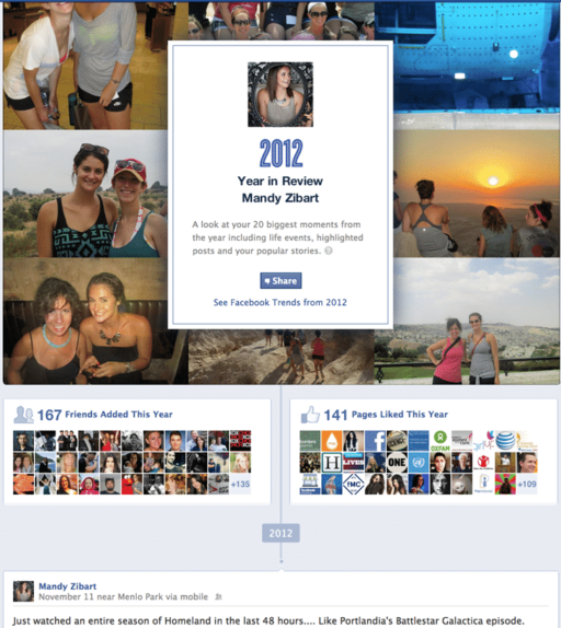 Read more about the article Facebook Lets You Take A Fleeting Look At 2012 With ‘2012 Year In Review’ Feature