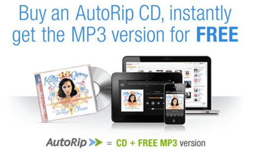 Read more about the article Amazon Offering Free Digital Copies Of CDs Through AutoRip Service
