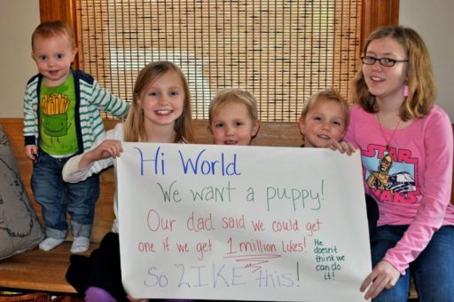 Read more about the article One Million Facebook Likes Earn Kids A Puppy
