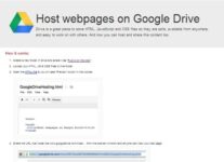 Google Drive Now Lets Developers Host HTML Websites