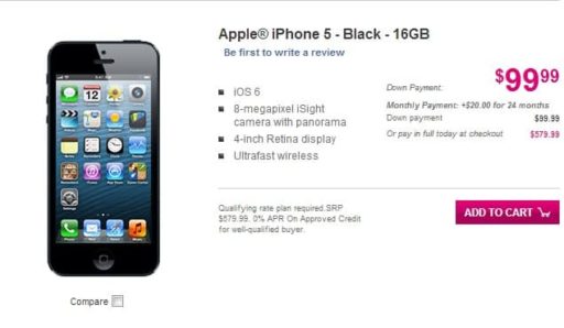Read more about the article T-Mobile Opens iPhone 5 Pre-Order, Shipping Starts On April 12