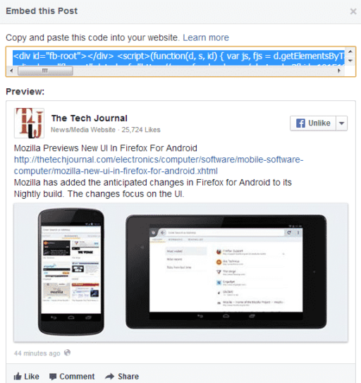 Read more about the article Facebook Rolls Out Embedded Posts To Everyone