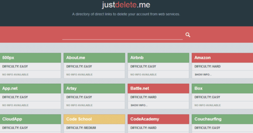 Read more about the article Use JustDelete.me To Wipe Out Your Online Existence