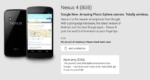 8 GB Nexus 4 Sold Out From Google Play Store, Won’t Be Restock