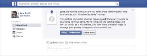 Read more about the article Facebook: You Can No Longer Be Unsearchable By Name