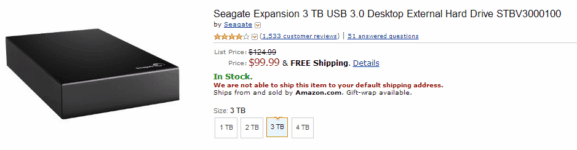 [Deal] $25 Off On Seagate 3 TB External Hard Drive