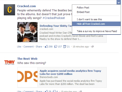 Read more about the article Facebook Replaces ‘Hide All’ Option In News Feed With ‘Unfollow’