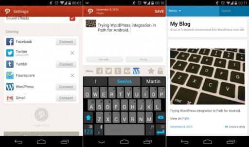 Read more about the article Path Updates Android App, Allows Sharing Of Moments To WordPress Blogs