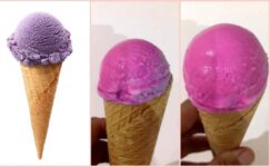 Physicist Invented Such Ice Cream That Changes Its Color When Licked