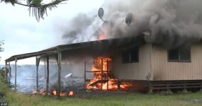 Hawaii Lava Flow Destroys First Home