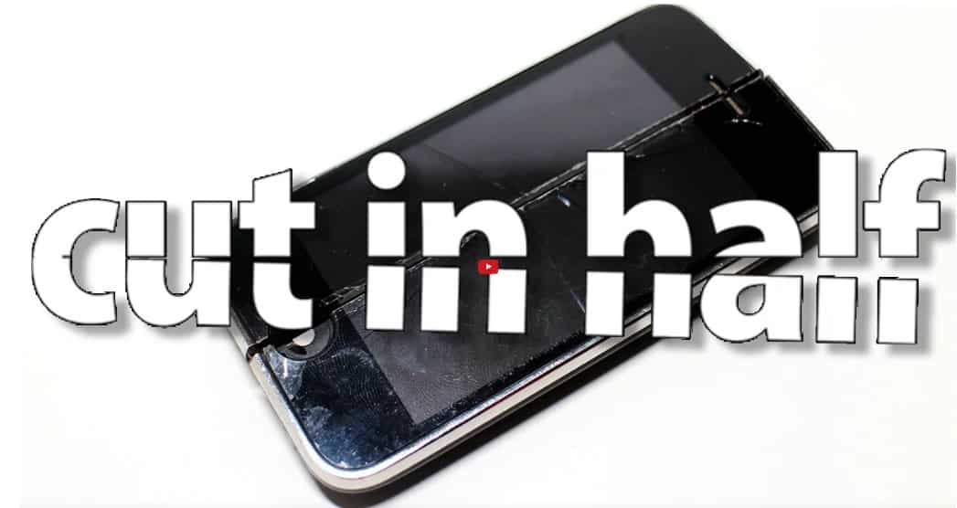 Read more about the article Watch This iPhone Getting Sliced In Half With A Waterjet [Video]