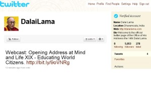 Read more about the article Dalai Lama Officially Joins Twitter: Verified