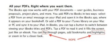 iBooks 1.1 doesn’t deliver what Apple promises
