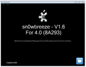 Read more about the article Jailbreak iOS 4.0 iPhone 3G/3GS on Windows with Sn0wbreeze 1.6.1 [Expert Mode]